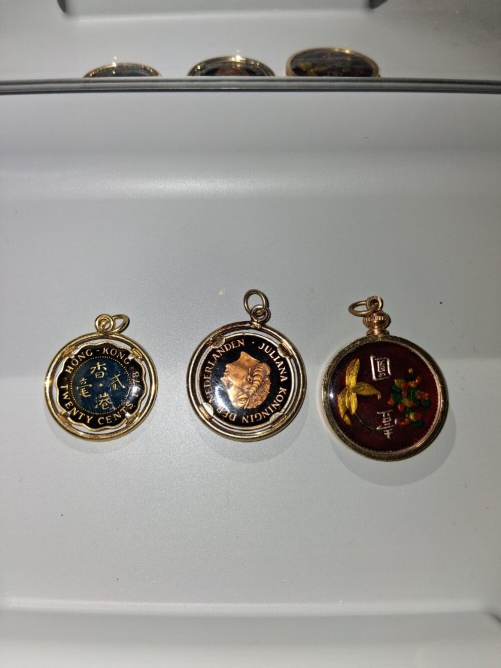 Lot Of 3 Vintage Charms Or Pandents Countries #161